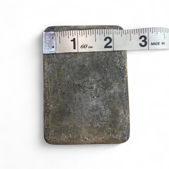 VTG Japanese Rectangular Metal Kenzan Floral Frog Ikebana Flower Holder Japan - Picture 6 of 6